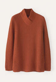 Long ribbed sweater, Orange spice, webstill