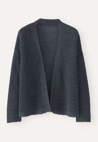 Edge-to-edge cardigan, Petrol grey, webstill