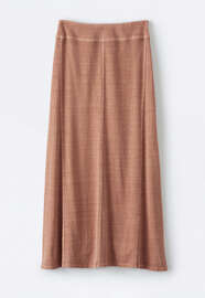 Hemp cotton jersey skirt, Terracotta, webstill