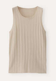 Knitted vest, Ecru fawn, webstill
