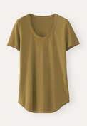 Scoop-neck T-shirt, Dark lime, webstill