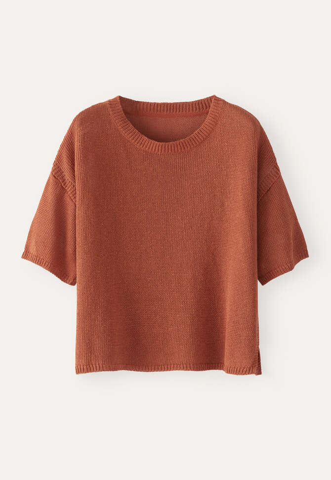 Short-sleeve sweater, Chilli orange, completeTheLook