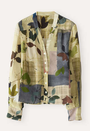 Printed blouse, Oatmeal, webstill