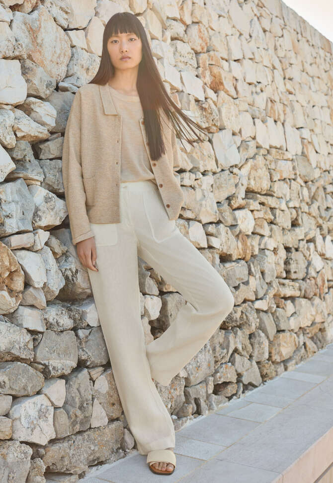Collared cardigan, Fawn sky, completeTheLook