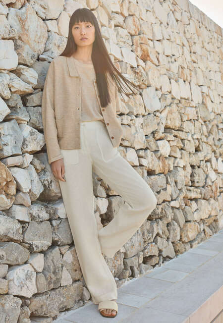 Collared cardigan, Fawn sky, completeTheLook