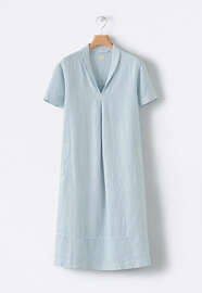 Shawl-collar dress, Pale sky, webstill
