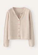 Button-through sweater, Ecru fawn, webstill