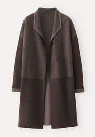Funnel-neck coat, Nutmeg brown, webstill