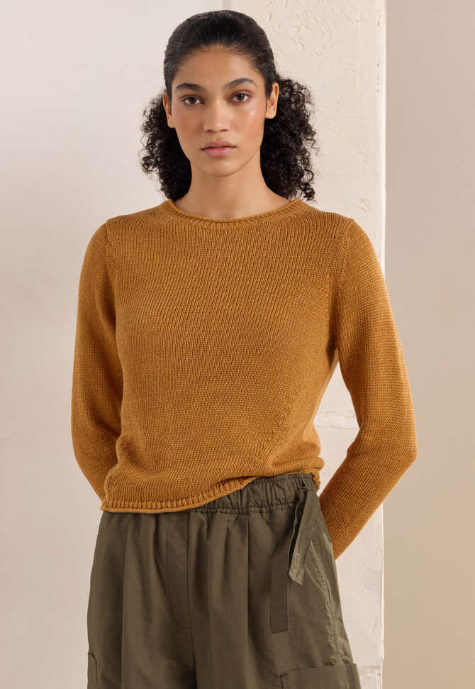 Long-sleeve sweater, Tuscan orange, completeTheLook