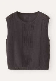 Sleeveless sweater, Brown slate, webstill