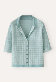 Check-stitch shirt, Mint, webstill