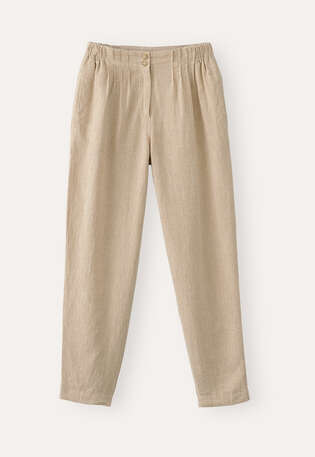 Tapered trousers, Soft ochre, webstill