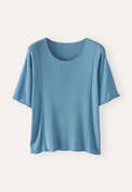 Scoop-neck sweater, Ocean blue, webstill