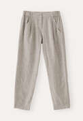 Cropped tapered trousers, Mink, webstill