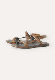 Velcro-strap sandals, Brown, webstill