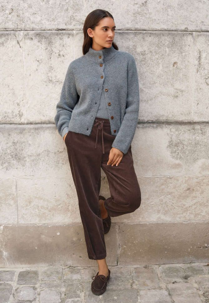 Button-through cardigan, Frosted petrol, completeTheLook
