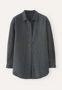Gingham checked shirt, Charcoal, webstill