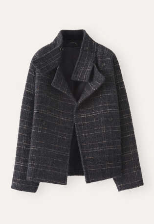 Check jacket, Charcoal, webstill