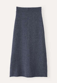 Knitted skirt, Denim blue, webstill