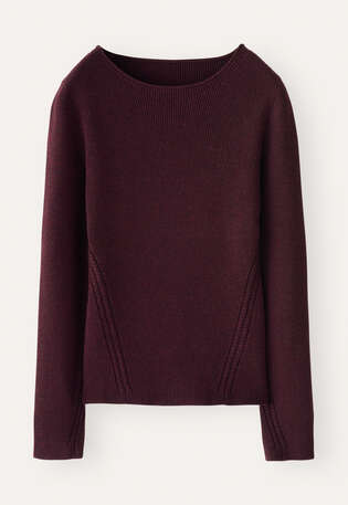 Round-neck sweater, Damson, webstill