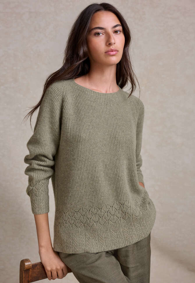 Stitch-hem sweater, Dried sage, completeTheLook
