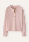 Button placket jersey top, Rose pink, webstill