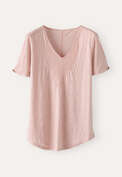 V-neck T-shirt, Soft rose, webstill