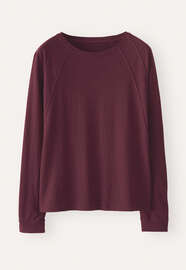 Panelled jersey top, Claret, webstill