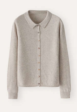 Button-through sweater, Pebble, webstill