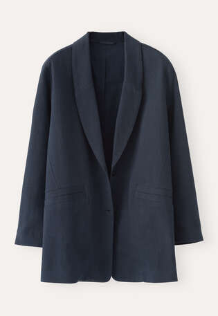Long blazer, Ink black, webstill