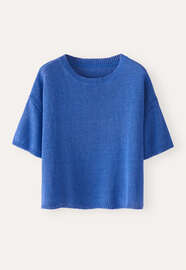 Short-sleeve sweater, Cobalt, webstill