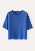 Short-sleeve sweater, Cobalt, webstill