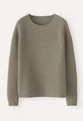 Ribbed crew-neck sweater, Dried sage, webstill