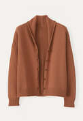 Shawl-collar cardigan, Terracotta, webstill