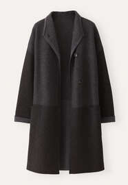 Funnel-neck coat, Dark grey, webstill