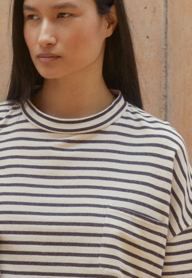 Striped top, Navy cream, completeTheLook