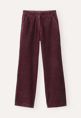 Tapered trousers, Soft maroon, webstill