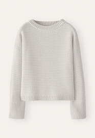 Tuck-stitch sweater, Pearl, webstill