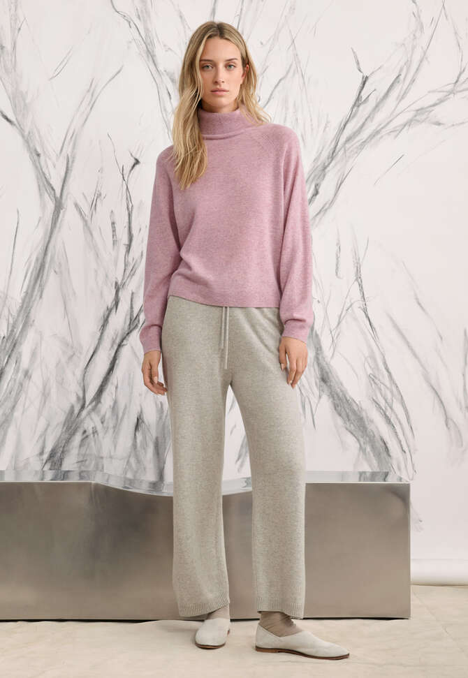 Roll-neck sweater, Soft orchid, completeTheLook