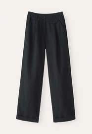 Wide-leg trousers, Grey black, webstill