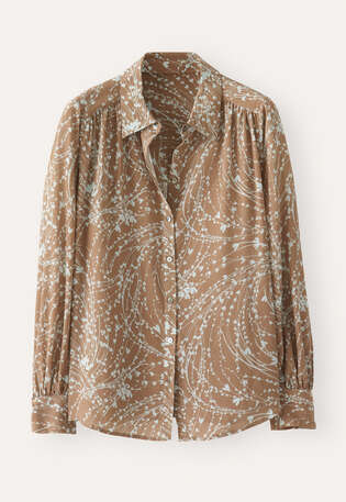 Printed shirt, Taupe mint, webstill
