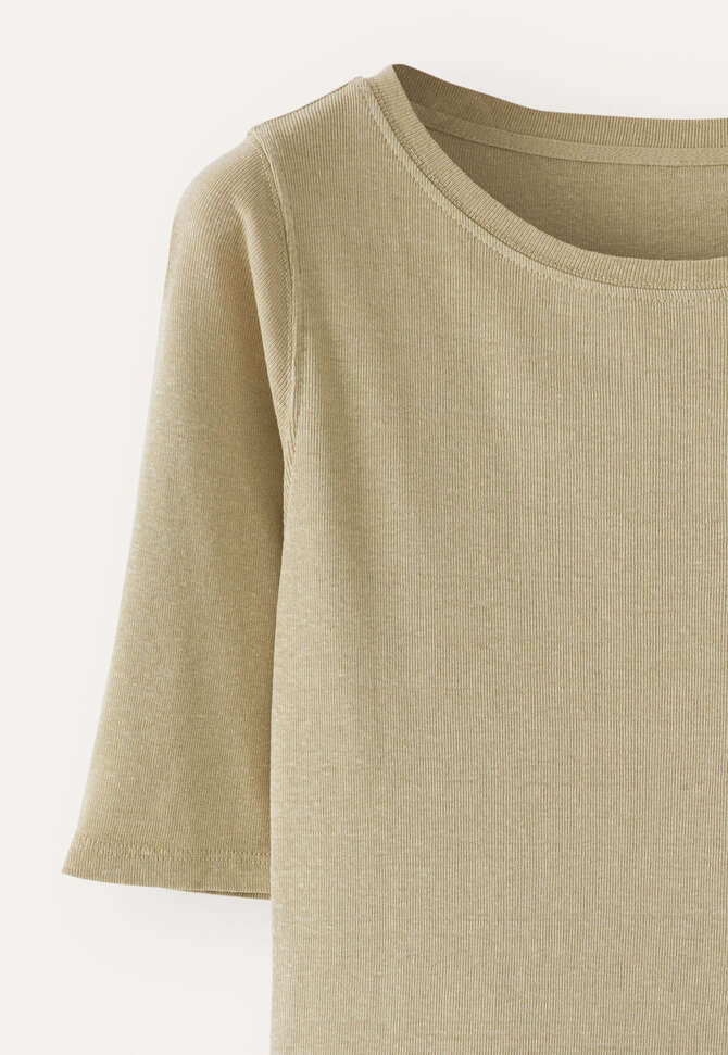 Ribbed jersey top, Washed fern, completeTheLook