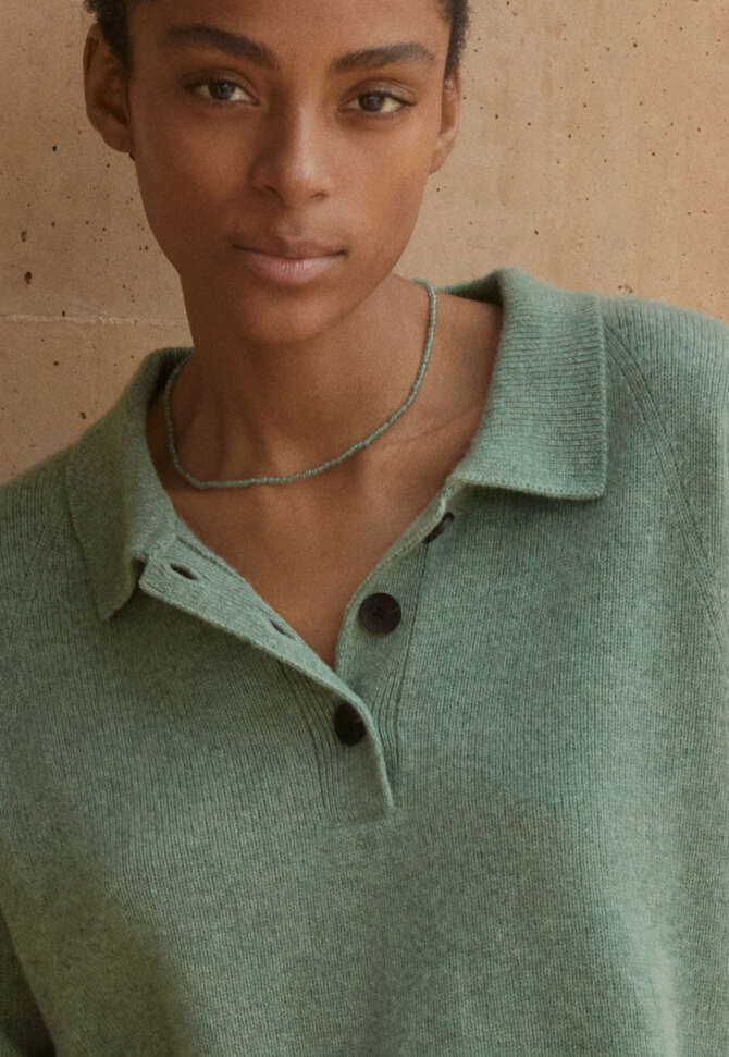 Small stone necklace, Emerald, completeTheLook
