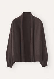 Dolman shawl-collar cardigan, Maroon brown, webstill
