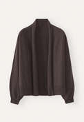 Dolman shawl-collar cardigan, Maroon brown, webstill