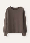Moss-stitch sweater, Nut brown, webstill
