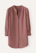 Long curved-hem shirt, Soft mahogany, webstill