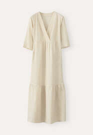 V-neck dress, Yellow wheat, webstill