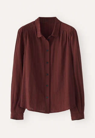 Striped blouse, Red maroon, webstill