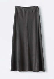 Hemp cotton jersey skirt, Charcoal, webstill